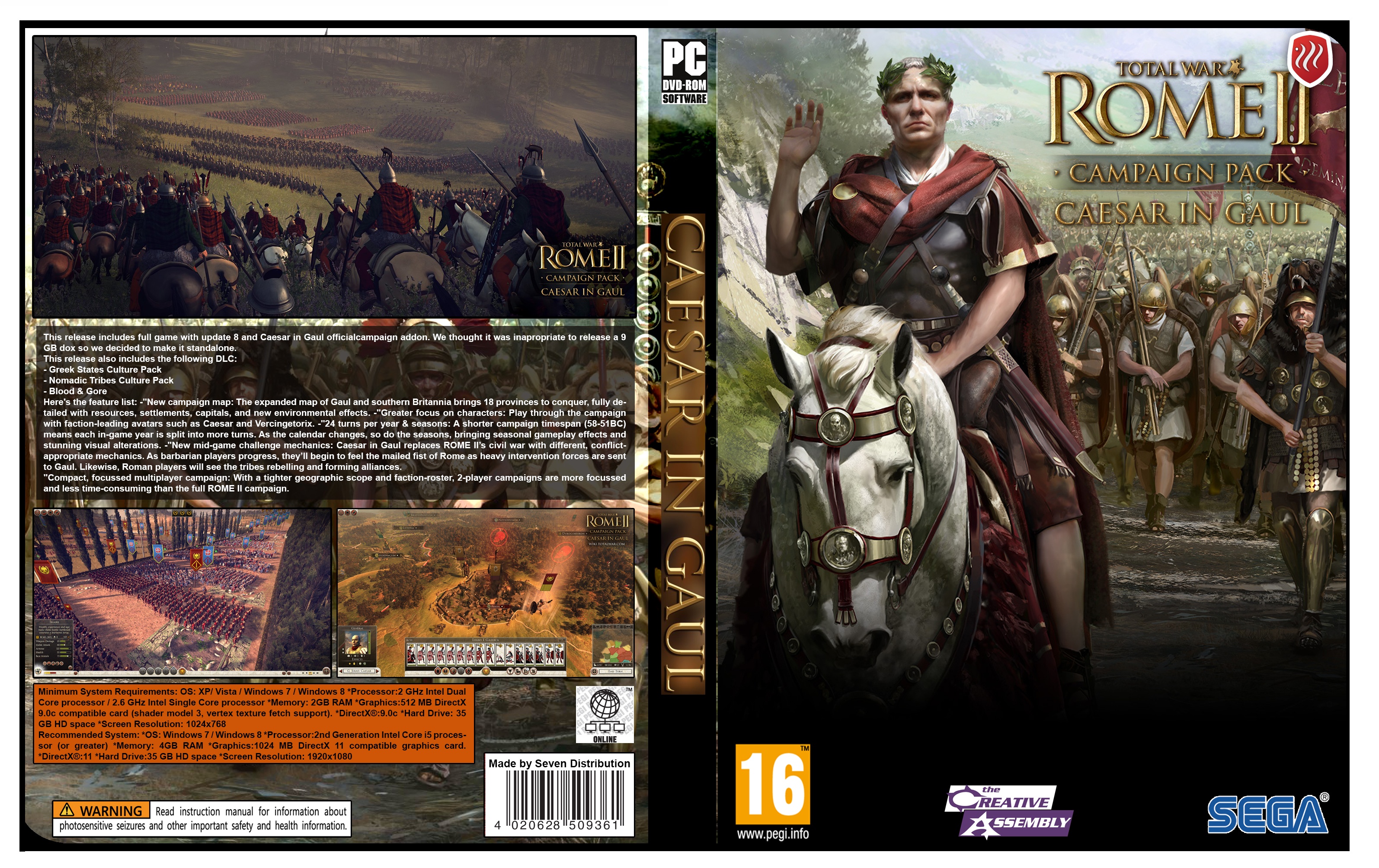 Rome II Ceasar in Gaul box cover