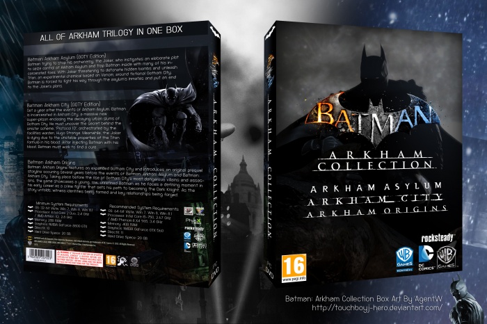 Batman: Arkham Collection PC Box Art Cover by AgentW