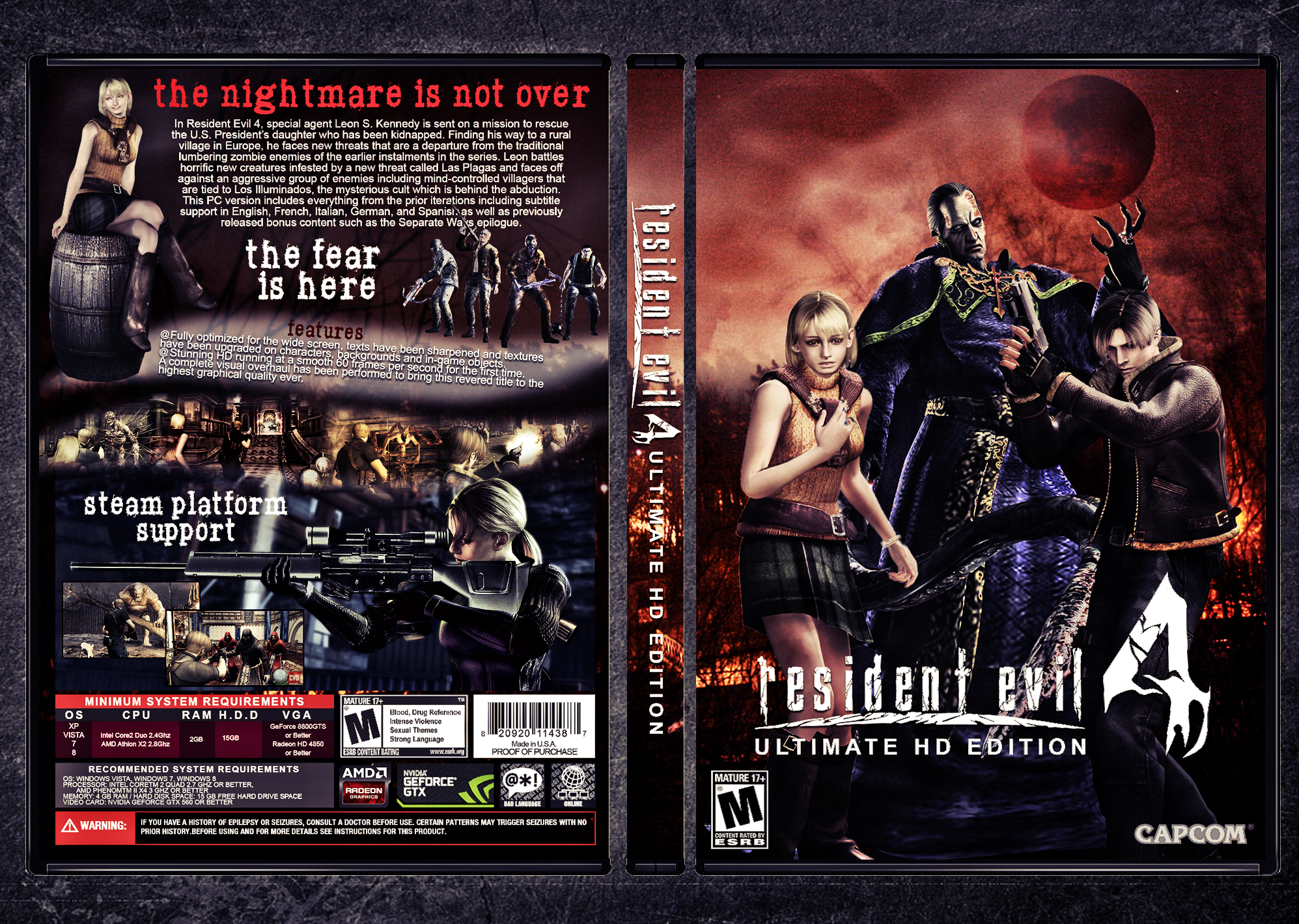 Resident Evil 4 Ultimate HD Edition box art cover. 