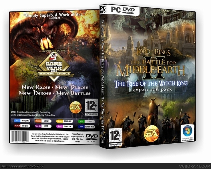 The Lord of the Rings: Battle for Middle Earth II box cover
