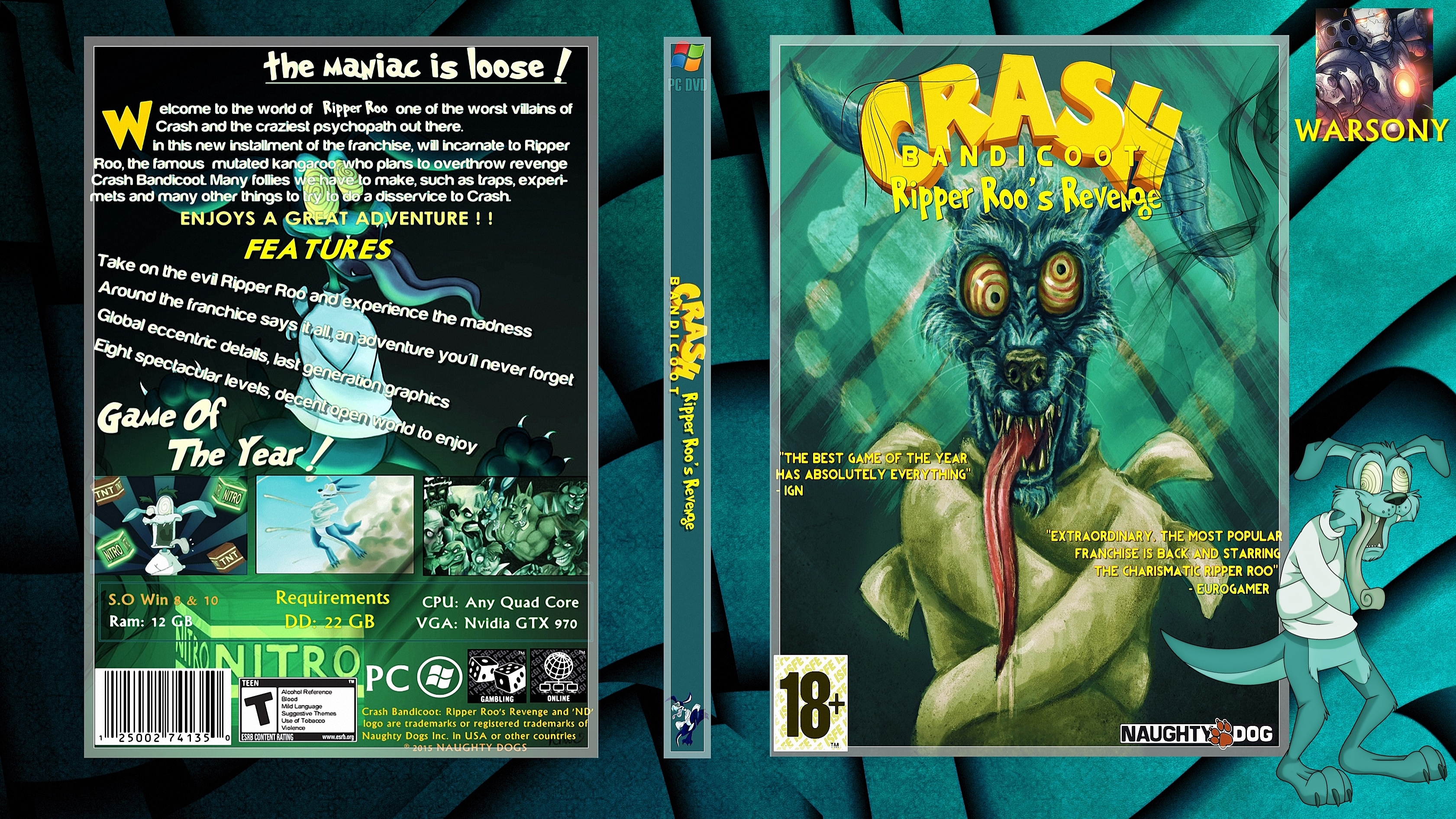 Crash Bandicoot: Ripper Roo's Revenge box cover