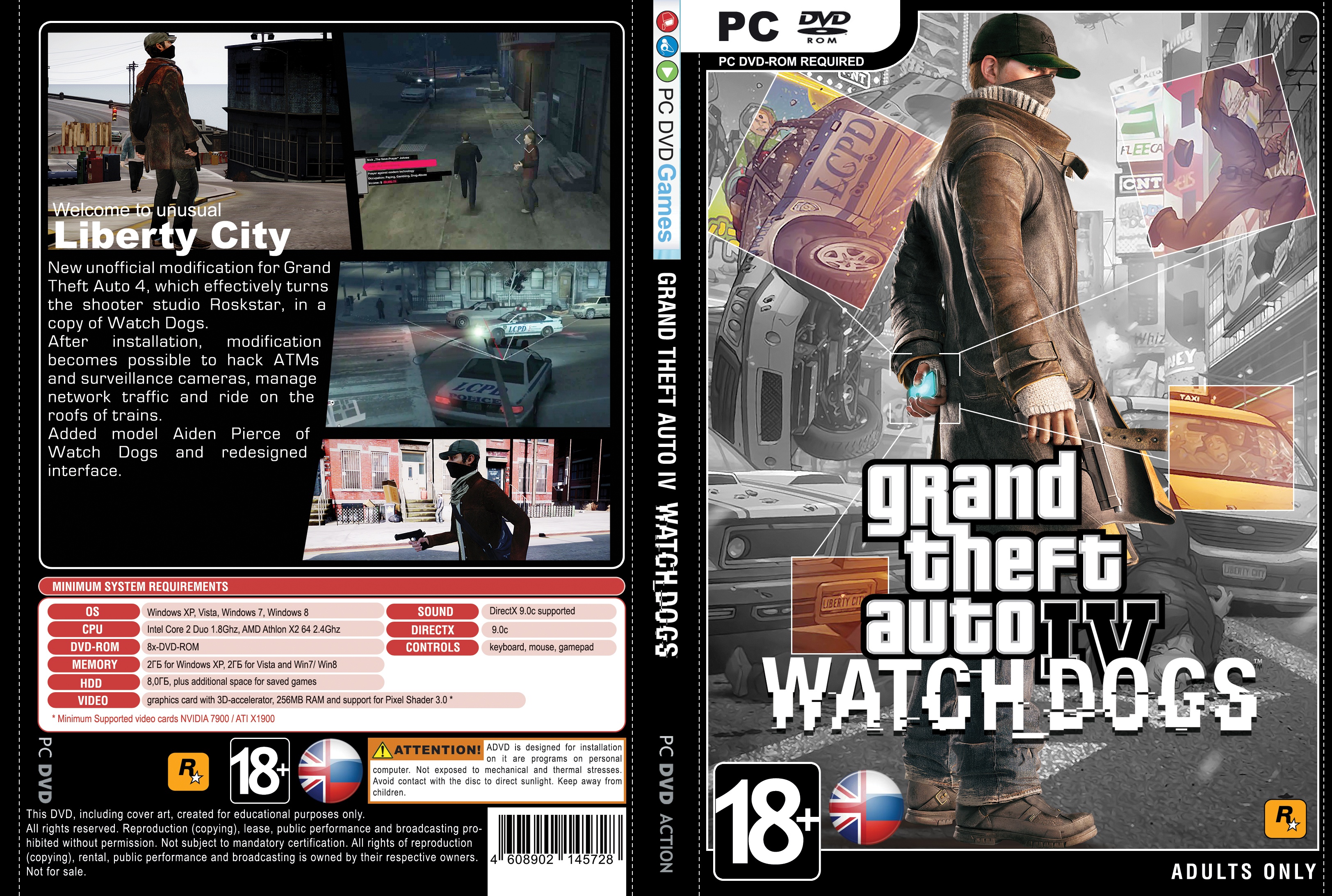 Grand Theft Auto Sleeping Dogs box cover