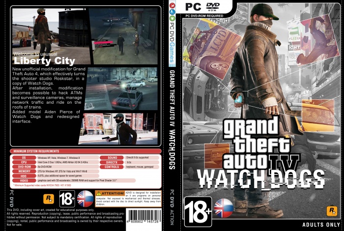 Grand Theft Auto Sleeping Dogs box art cover