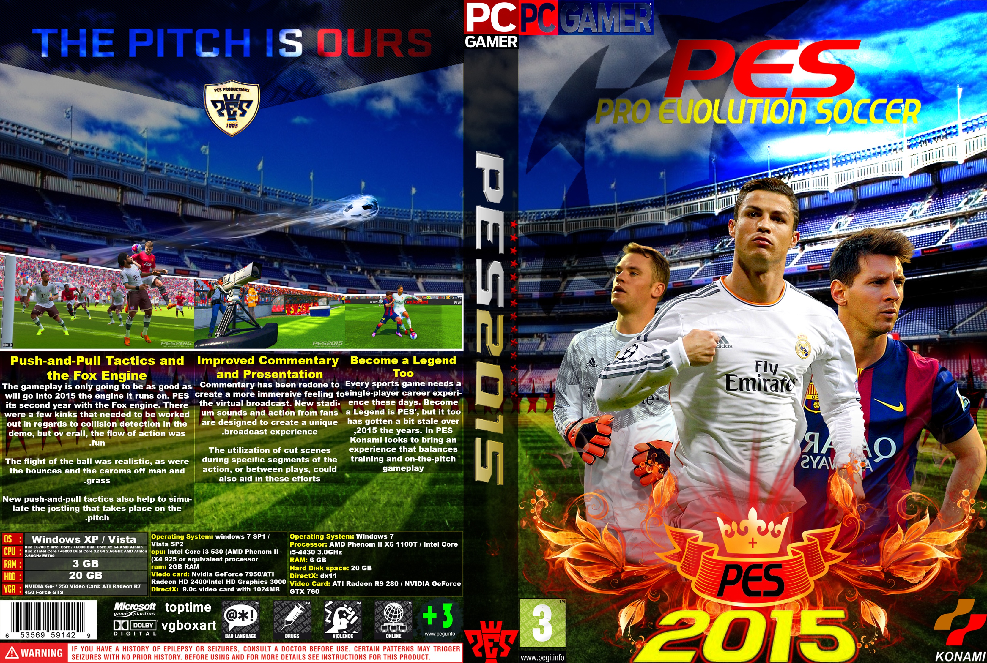 pes 2015 box cover