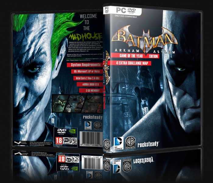 Batman Arkham Asylum: Game of The Year Edition PC Box Art Cover by psycho