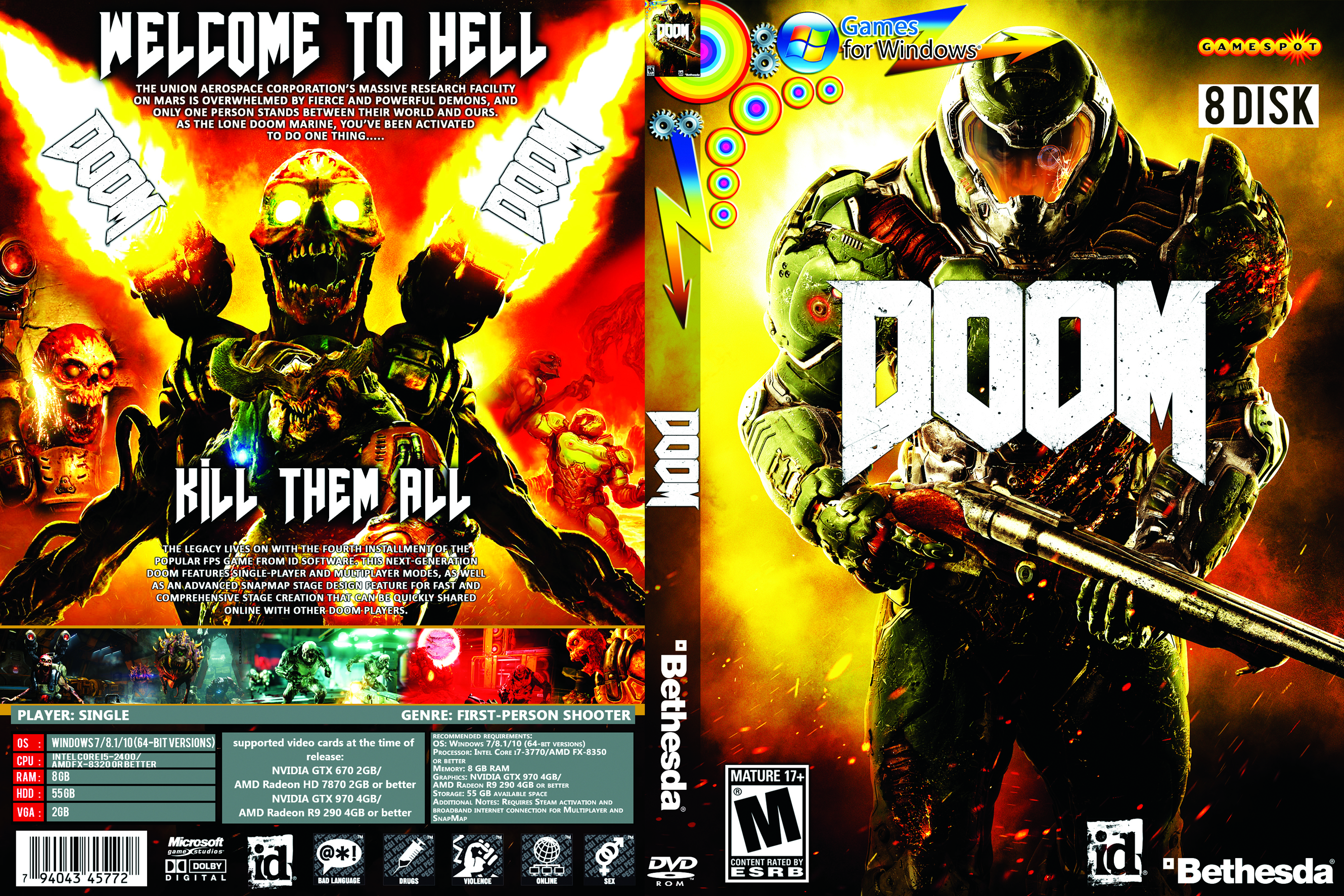 Doom 2016 box cover