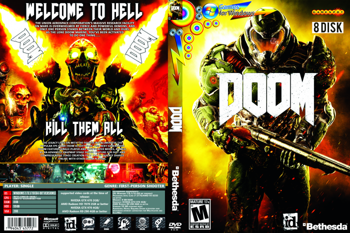 Doom 2016 box art cover