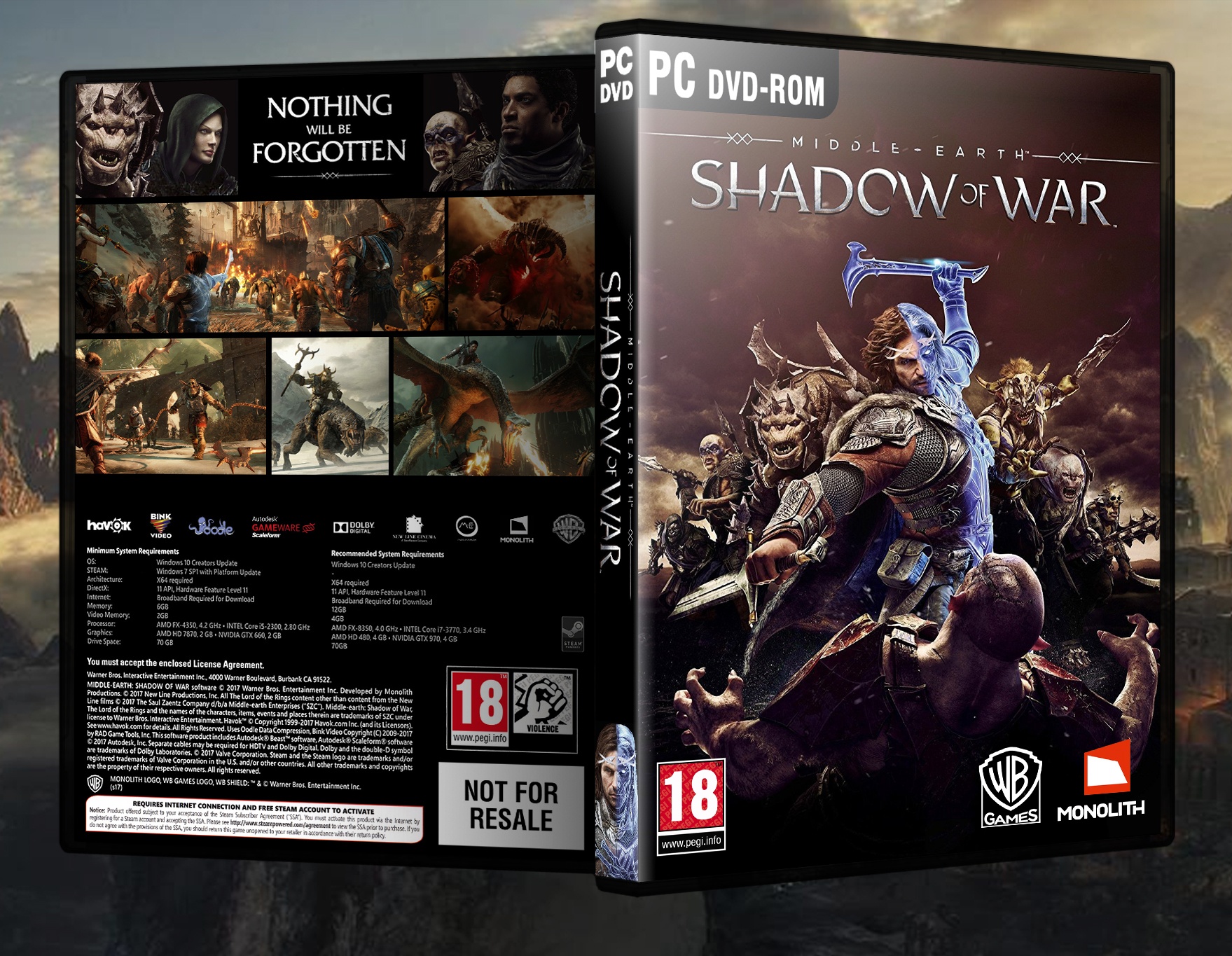middle earth shadow of war size