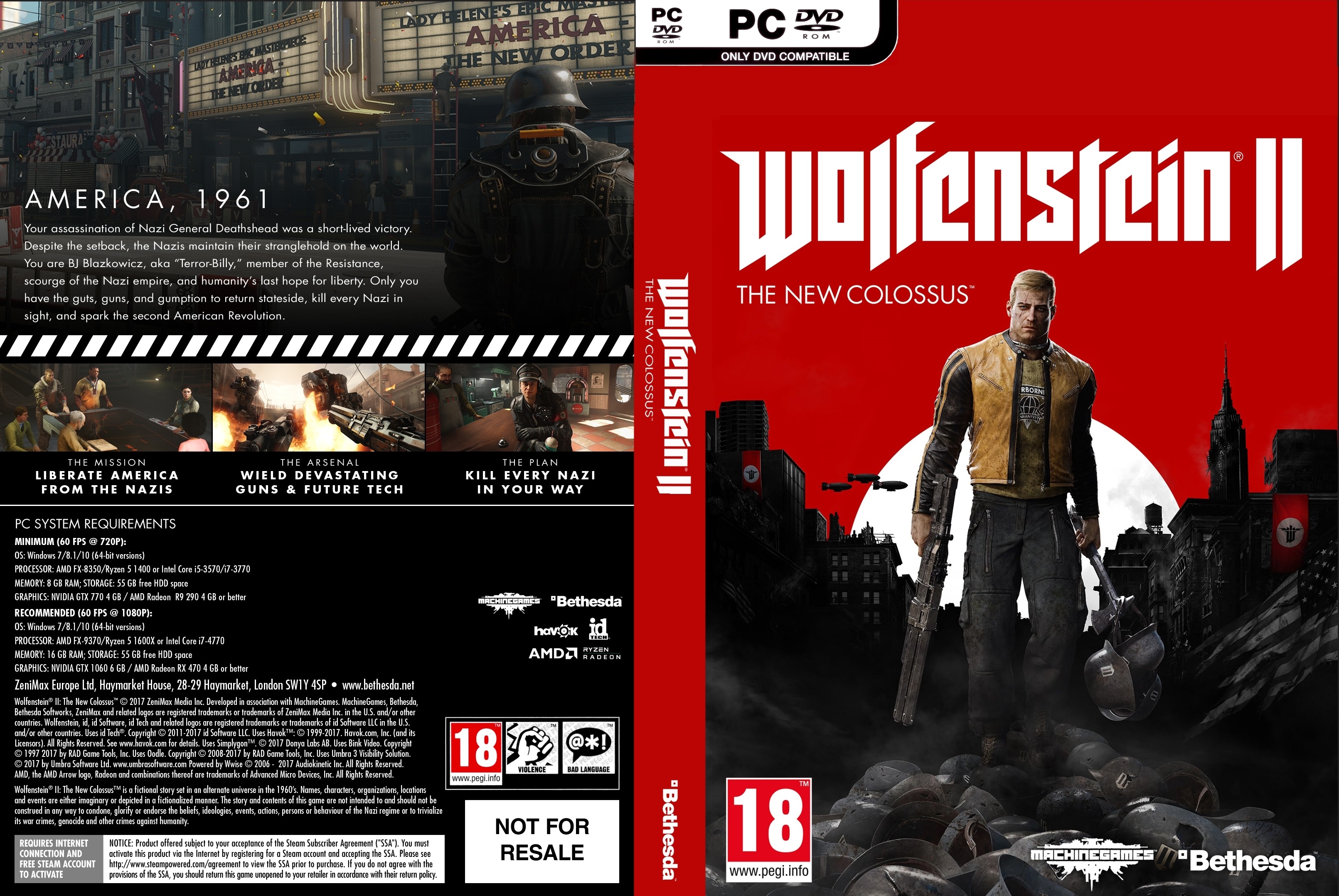 Wolfenstein II: The New Colossus box cover