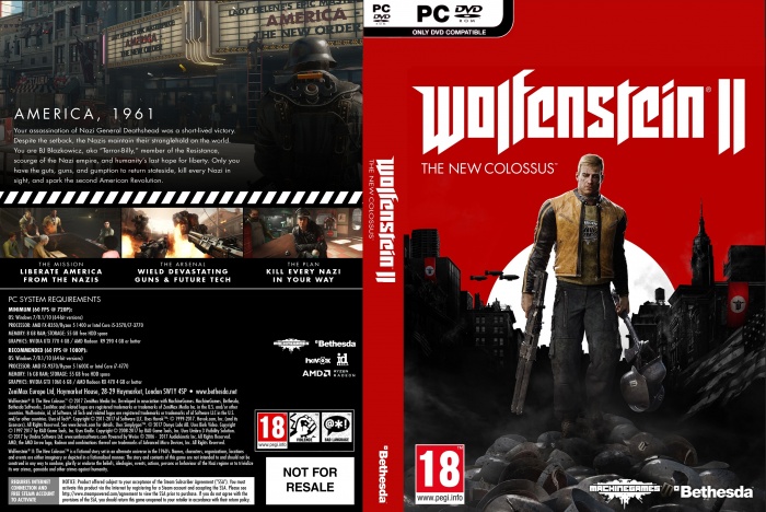 Wolfenstein II: The New Colossus box art cover