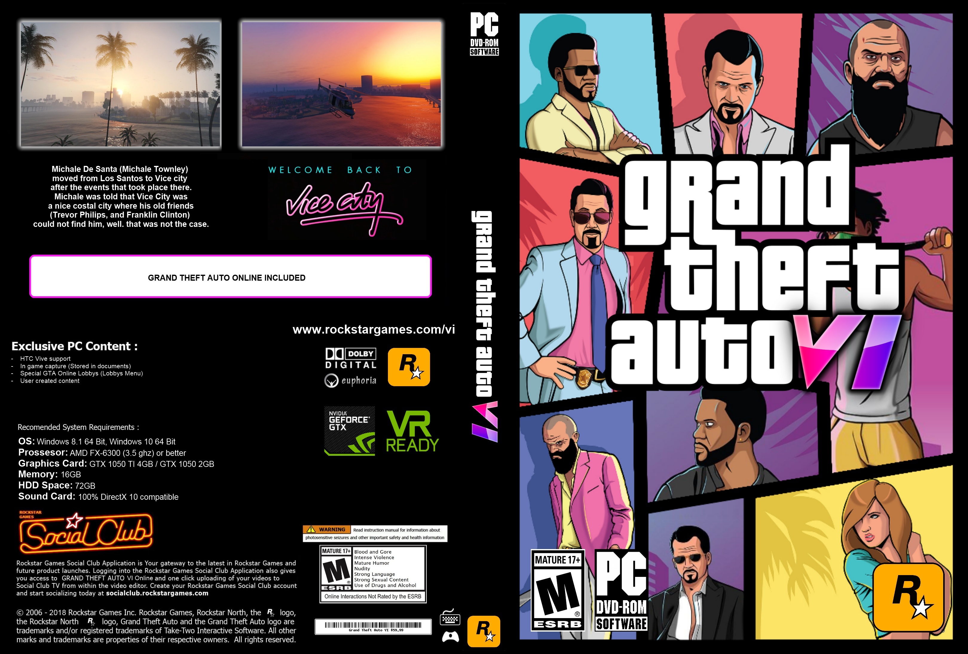 Viewing full size Grand Theft Auto VI box cover