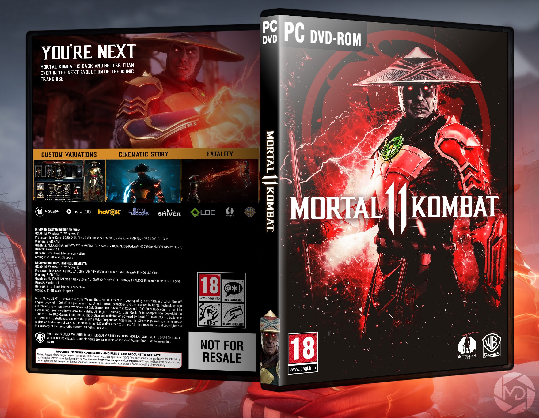 Viewing Full Size Mortal Kombat 11 Box Cover