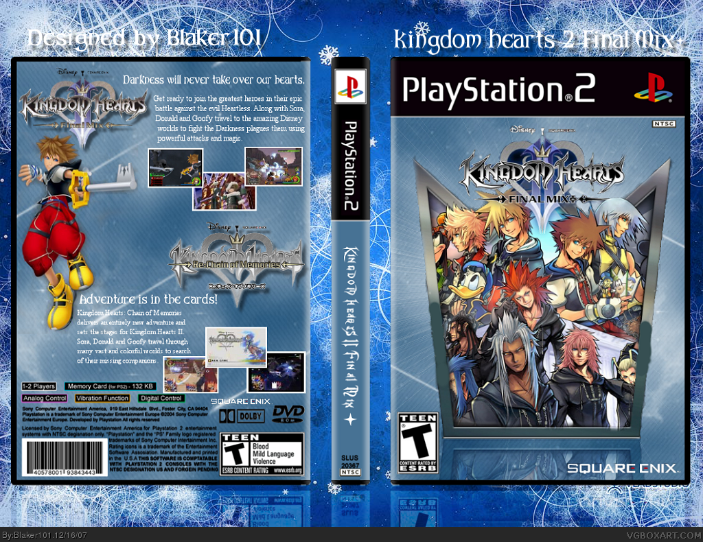 Lot of 3 Kingdom Hearts 1 II 2 Final Mix+ Plus (B) PS2