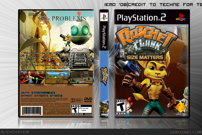 Ratchet And Clank Size Matters Playstation Box Art Cover By Iemo