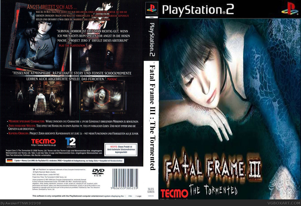 Fatal Frame III : The Tormented box cover