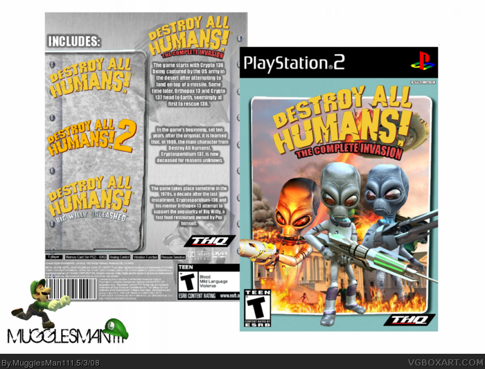 Destroy All Humans! The Complete Invasion box art cover