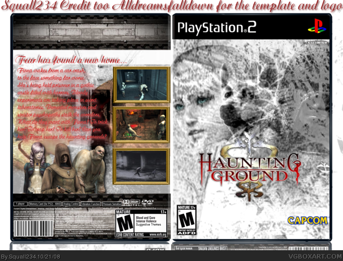 Haunting Ground PlayStation 2 Box Art Cover by Squall234