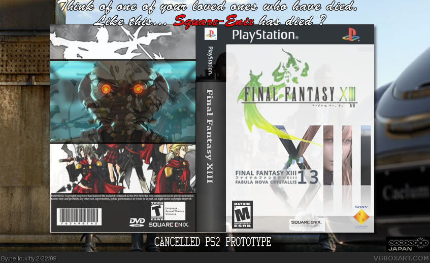 Final Fantasy XIII: Cancelled PS2 FF13 box cover