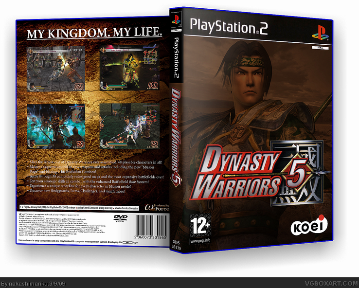 Dynasty Warriors 5 PlayStation 2 Box Art Cover by nakashimariku