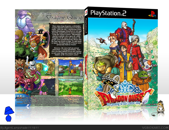 Dragon Quest Viii Journey Of The Cursed King Playstation 2 Box Art Cover By Agentlampshade
