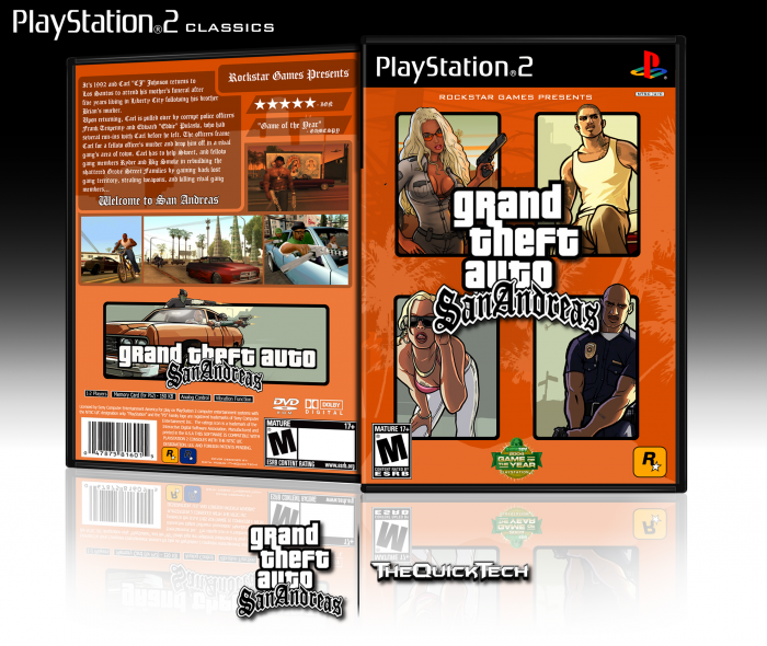 Grand Theft Auto San Andreas PlayStation 2 Box Art Cover by Gobo1