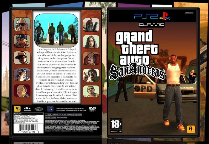 Grand Theft Auto: San Andreas PlayStation 2 Box Art Cover by WesleySimmons