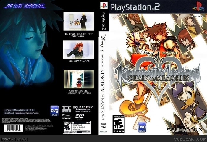 Kingdom Hearts: Chain of Memories PlayStation 2 Box Art Cover by wow