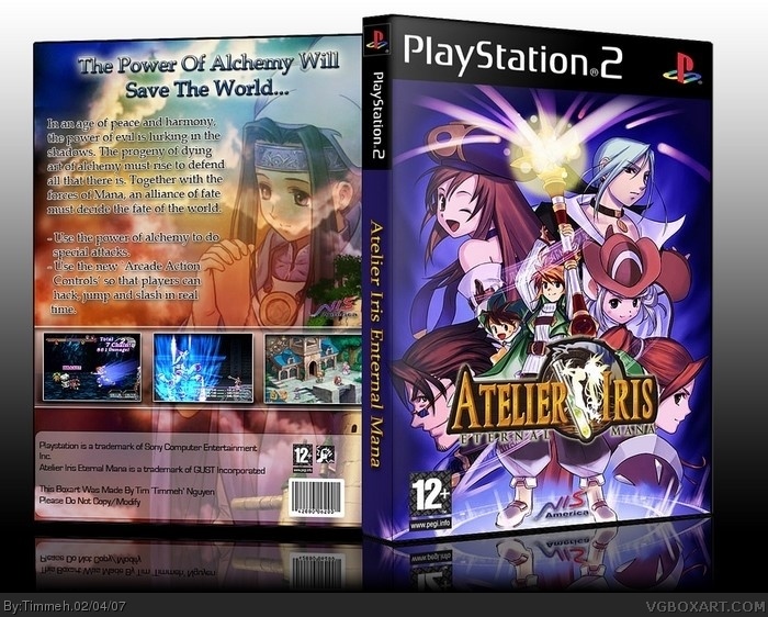 Atelier Iris: Eternal Mana PlayStation 2 Box Art Cover by Timmeh