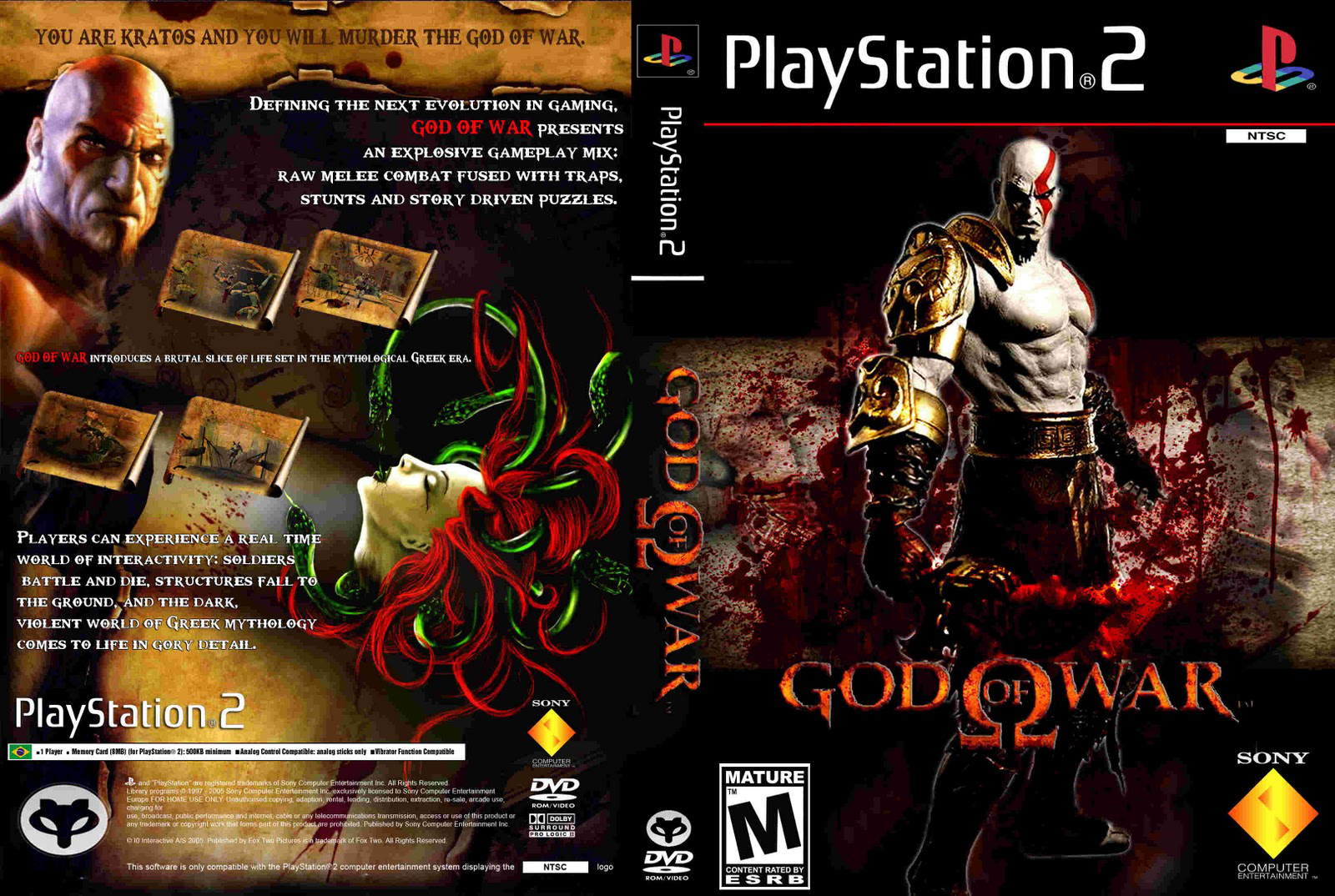 Viewing full size God of War - PS2 box cover