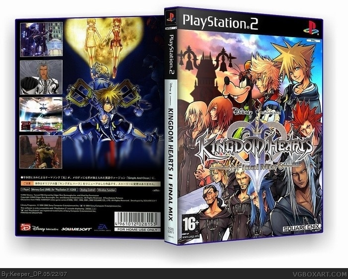 Kingdom Hearts II: Final Mix PlayStation 2 Box Art Cover by Keeper_DP
