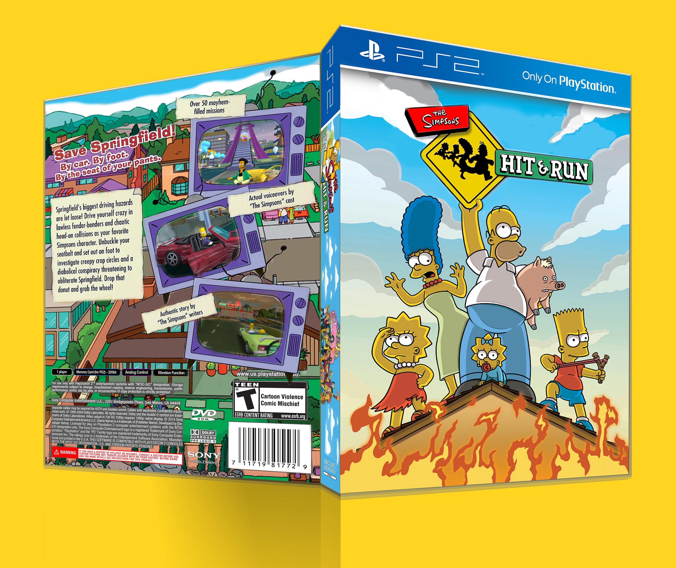 The Simpsons Hit & Run box cover