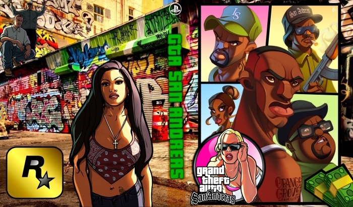 Grand Theft Auto: San Andreas PlayStation 2 Box Art Cover by TheQuickTech