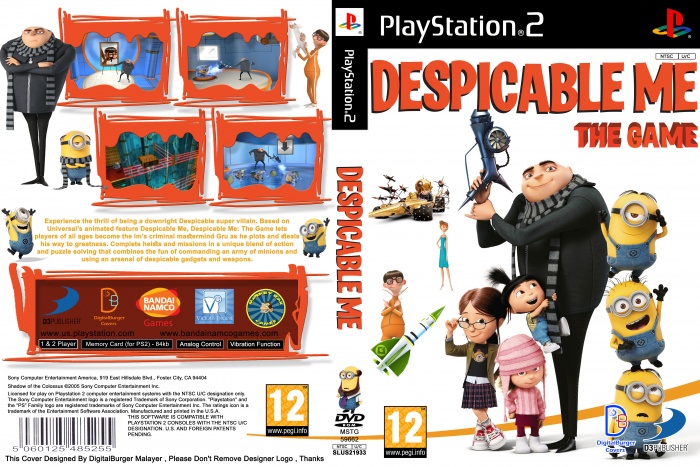 Despicable Me The Game Ps2 DVD Cover PlayStation 2 Box Art Cover by  DigitalBurger