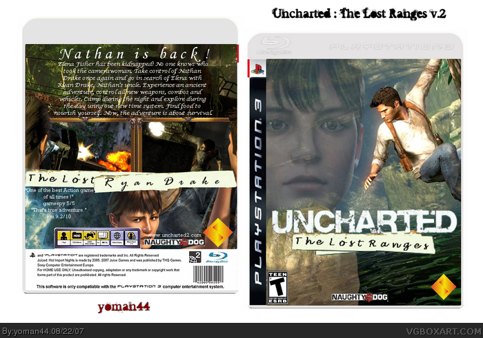 Uncharted : The Lost Ranges box art cover