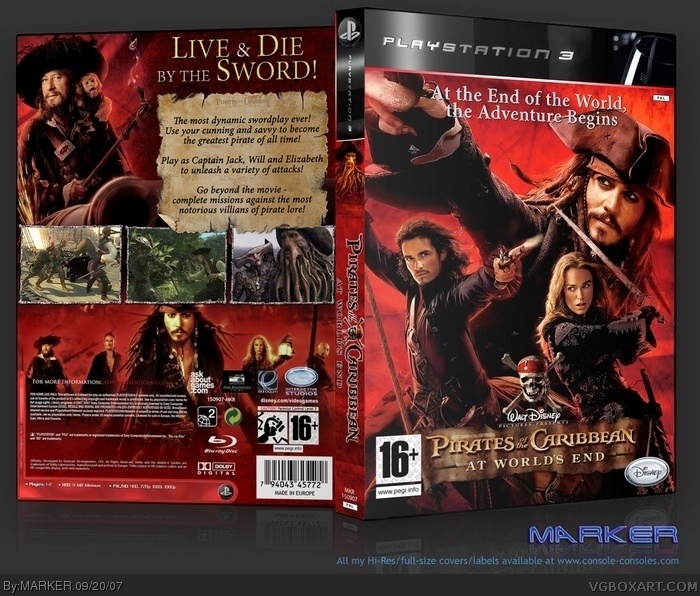 Pirates Of the Caribbean: At the World's End PlayStation 3 Box Art ...