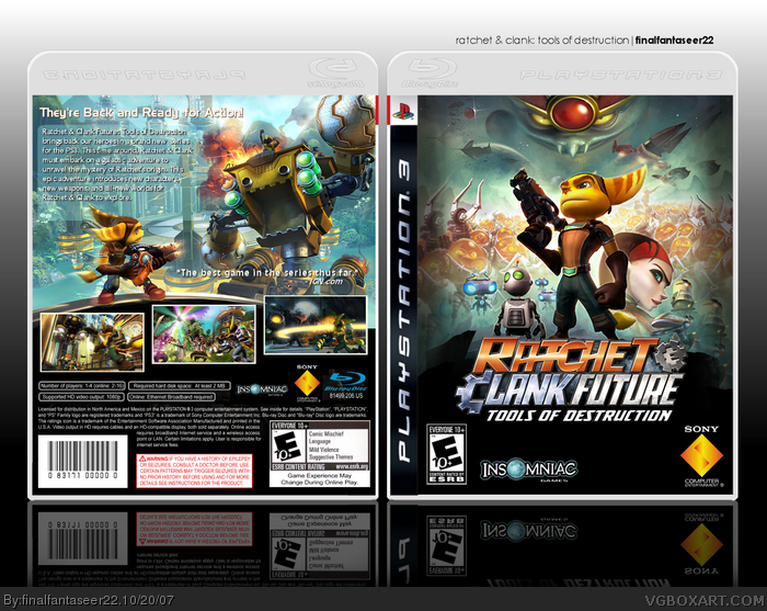 Ratchet and Clank Future: Tools of Destruction box art cover