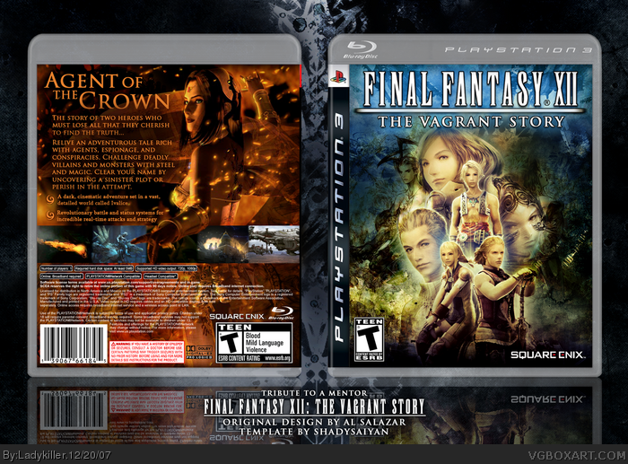 instinct Vervreemding Ondoorzichtig Final Fantasy XII: The Vagrant Story PlayStation 3 Box Art Cover by  Ladykiller