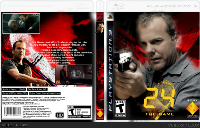 péndulo Camarada Enredo 24: The Game PlayStation 3 Box Art Cover by Elite