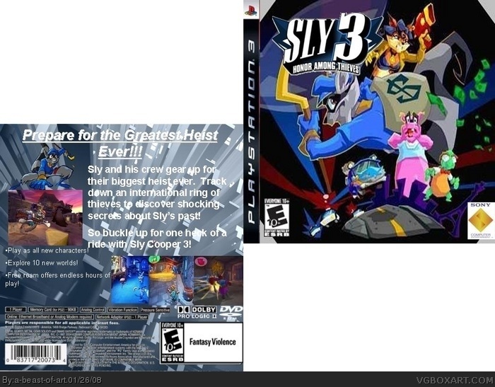 Sly 3 Band of Theives box art cover
