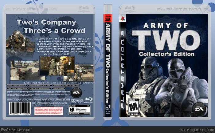 Army of Two: Collector's Edition box art cover