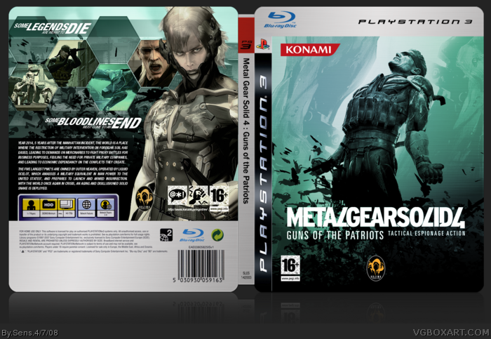 Metal Gear Solid 4 Guns of Liberty PS3 PS4 Premium POSTER MADE IN USA -  MGS502