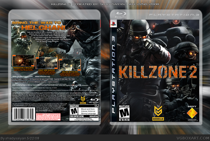 Killzone 2 (V2) - Sony PlayStation 3 PS3 - Empty Custom