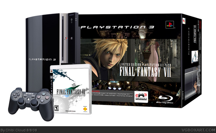 Limited Edition FFVII PS3 Bundle Pack PlayStation 3 Box Art Cover 