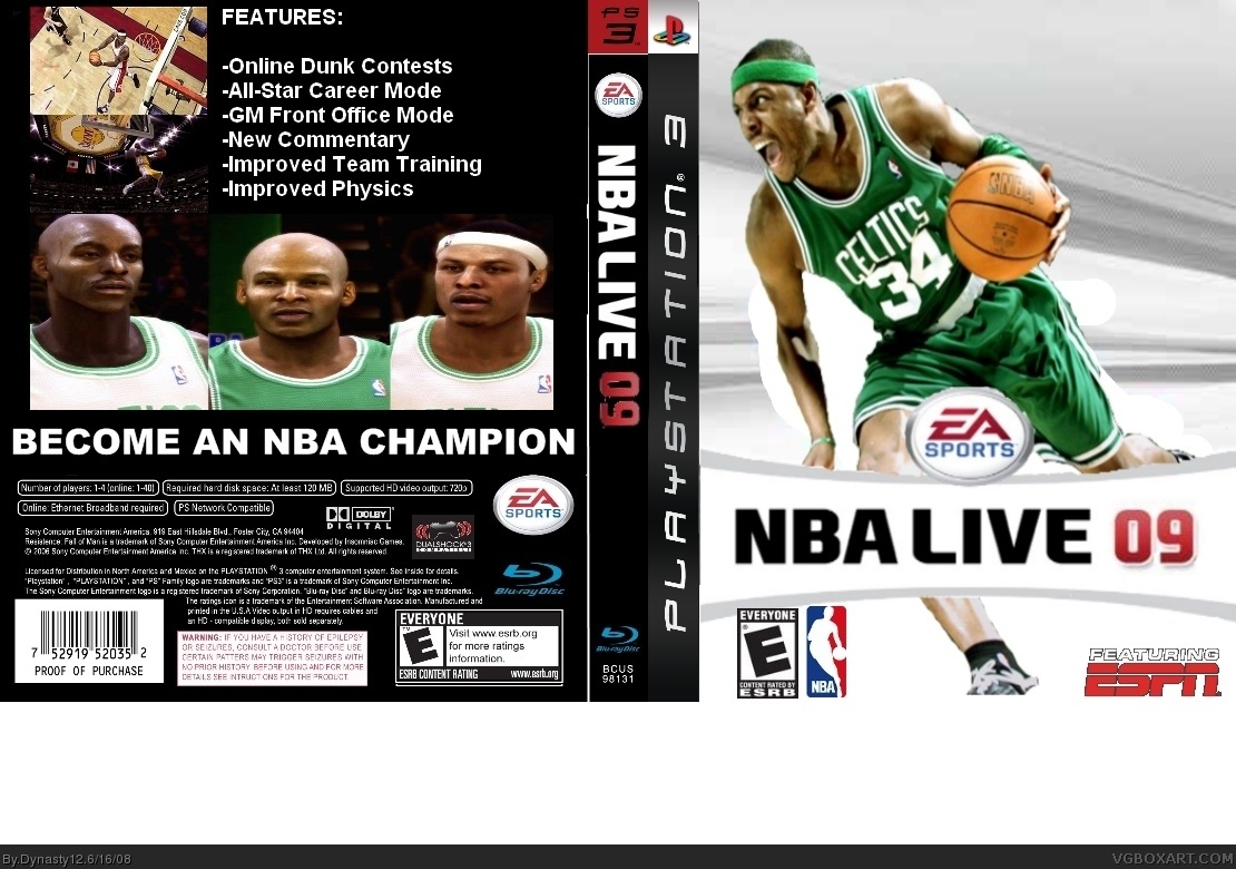 NBA Live 09 box cover