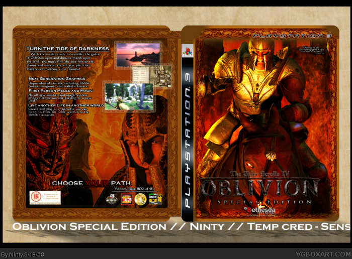 The Elder Scrolls: Oblivion Special Edition PlayStation 3 Box Art Cover