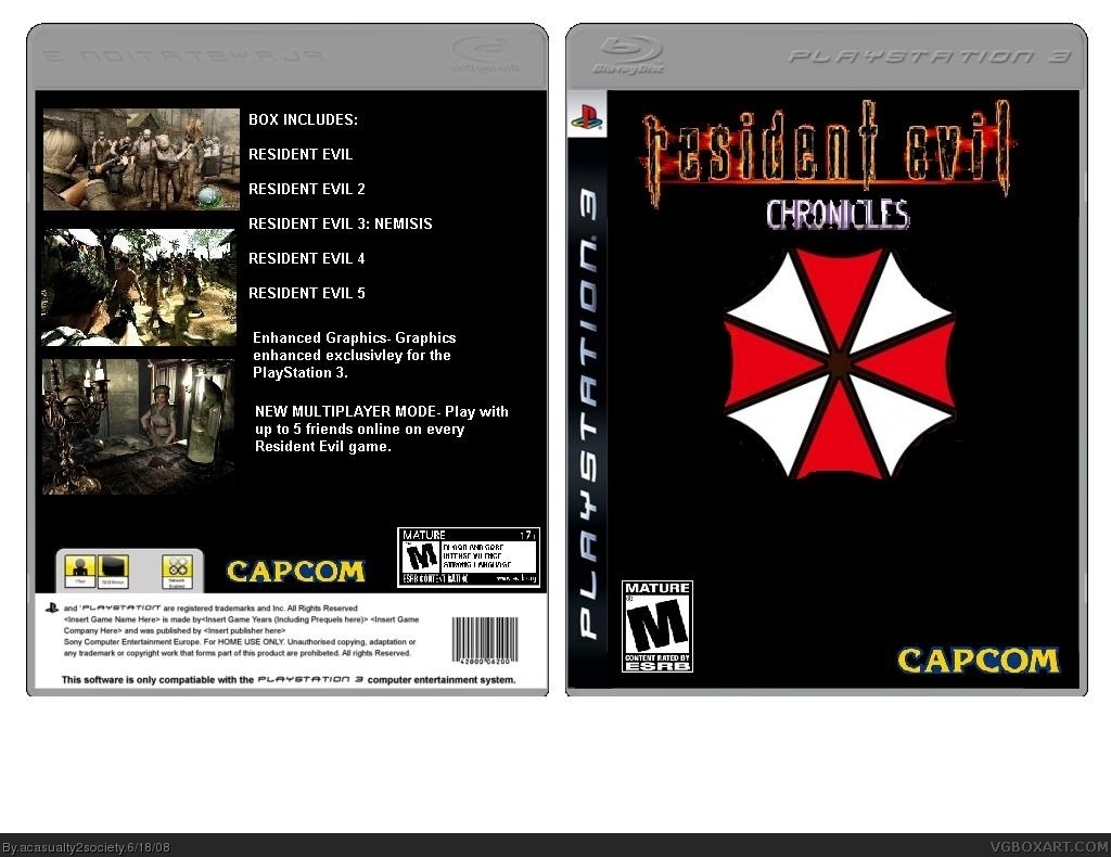 Viewing Full Size Resident Evil Chronicles Box Cover 1263