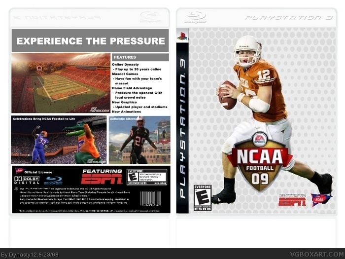 NCAA Football 09 box art cover