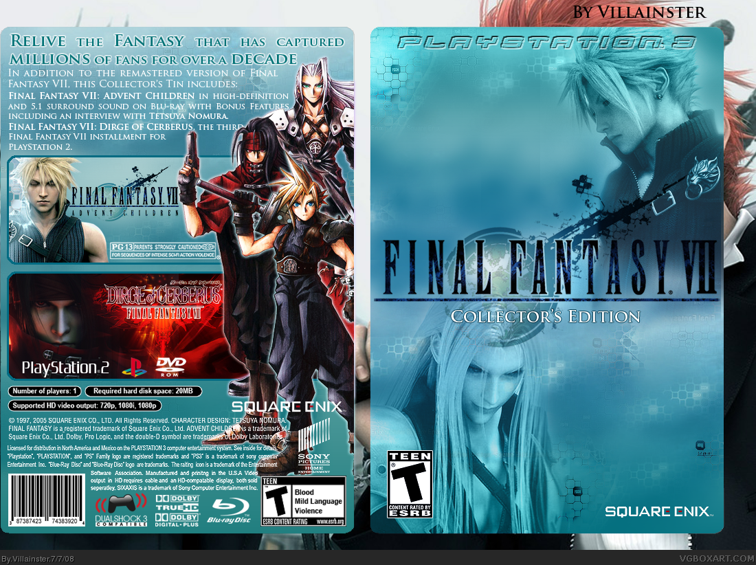 Final Fantasy VII Collector's Edition box cover