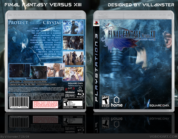 Final Fantasy Versus XIII PlayStation 3 Box Art Cover by Villainster