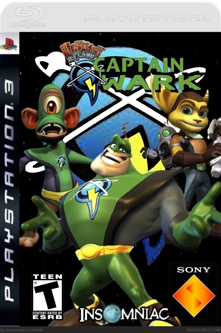 Ratchet and Clank's Captain Qwark box cover